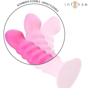 INTENSE CINDY VIBRATEUR TAILLE L DESIGN SPIRALE 10 VIBRATIONS ROSE TELECOMMANDE