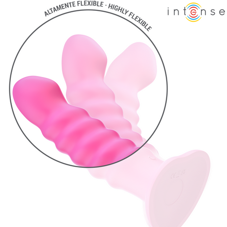 INTENSE CINDY VIBRATEUR TAILLE L DESIGN SPIRALE 10 VIBRATIONS ROSE TELECOMMANDE