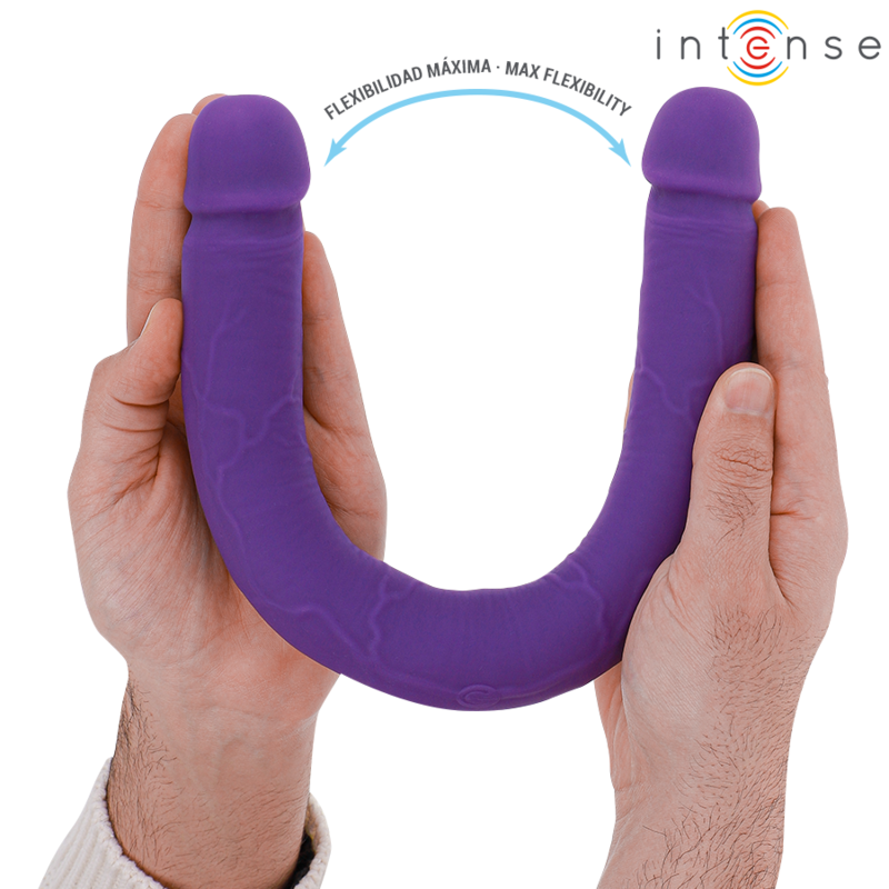 INTENSE GUNTER DILDO DOUBLE VIBRATEUR 40 CM VIOLET TELECOMMANDE
