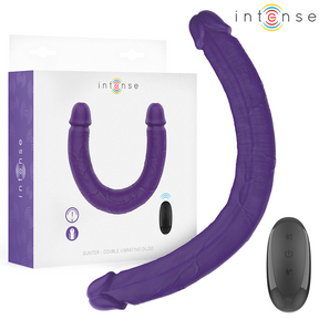 INTENSE GUNTER DILDO DOUBLE VIBRATEUR 40 CM VIOLET TELECOMMANDE