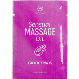 Huile de massage monodose fruits exotiques 10 ml vue de face