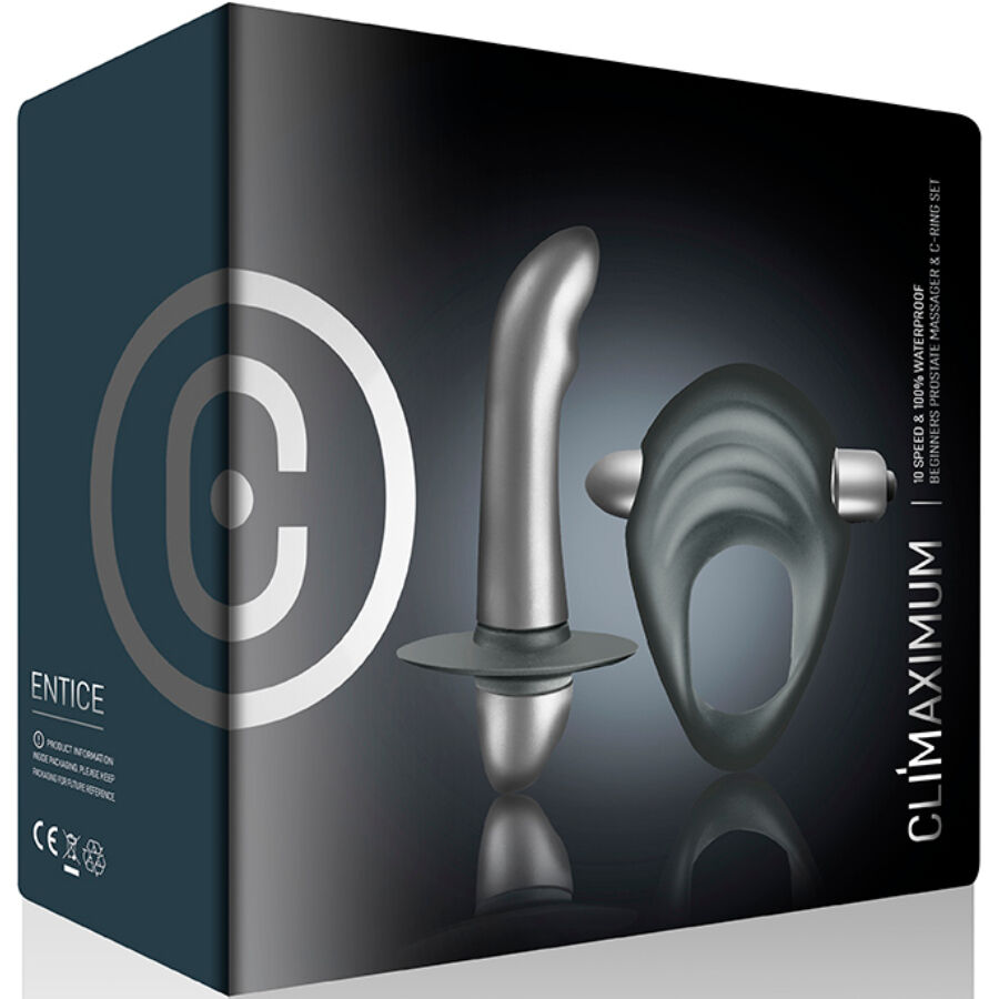 CLIMAXIMUM KIT ENTICE ANNEAU PENITENTIAIRE VIBRATEUR PROSTATIQUE DEBUTANTS