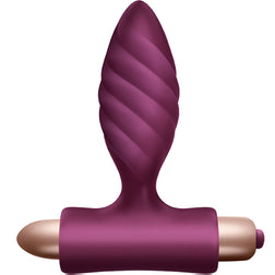 Plug anal vibrant spiralé Oryx 10 cm — vue de face