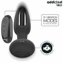 Plug anal avec langue rotative + télécommande sans fil — Addicted Flipping Tongue