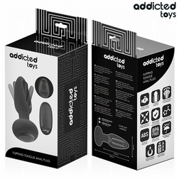 Plug anal avec langue rotative + télécommande sans fil — Addicted Flipping Tongue