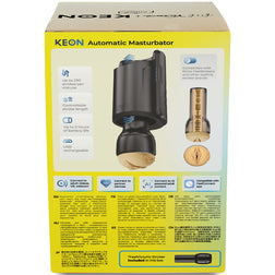 Vue de profil du masturbateur automatique Keon avec connectivité WiFi