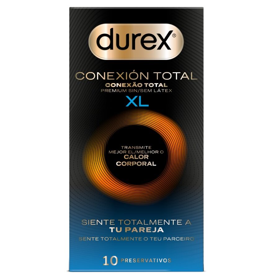 DUREX CONNEXION TOTALE XL ULTRA FINE PLUS SANS LATEX 10 UNITES