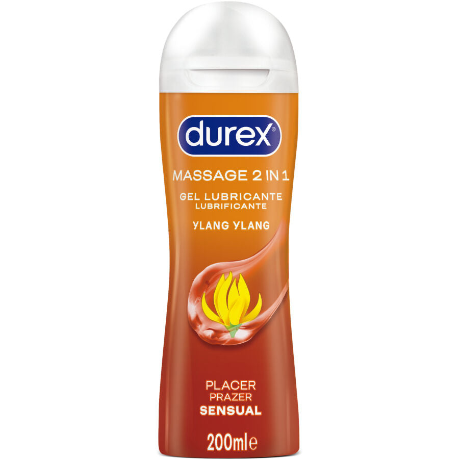 Gel massage et lubrifiant 2 en 1 ylang-ylang sensuel 200 ml — Durex Play · Durex Lubes · Lubrifiants aromatisés
