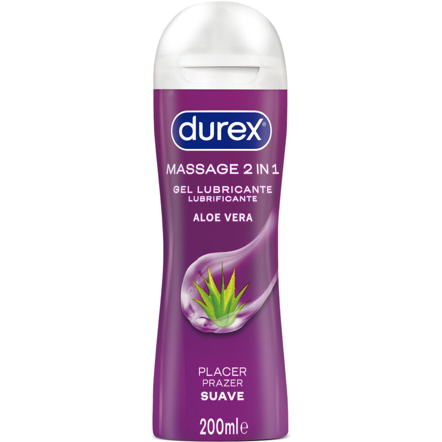 Gel massage et lubrifiant 2 en 1 aloe vera 200 ml — Durex Play · Durex Lubes · Lubrifiants aromatisés
