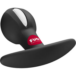 Plug anal B-Ball Uno negro con bola lastrada, de silicona, 3,4 cm — vista de perfil