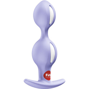 Plug anal Fun Factory Plug à billes lestées silicone 13 cm - B-Balls Duo violet vu de face