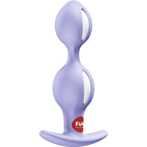 Plug anal Fun Factory Plug à billes lestées silicone 13 cm - B-Balls Duo violet vu de face