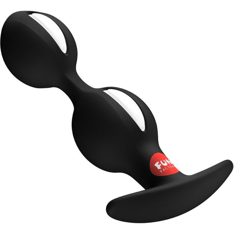 Plug double bille lestées silicone 4 cm — vue de profil