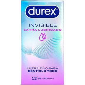 DUREX PRESERVATIFS INVISIBLES EXTRA LUBRIFIES 12 UNITES