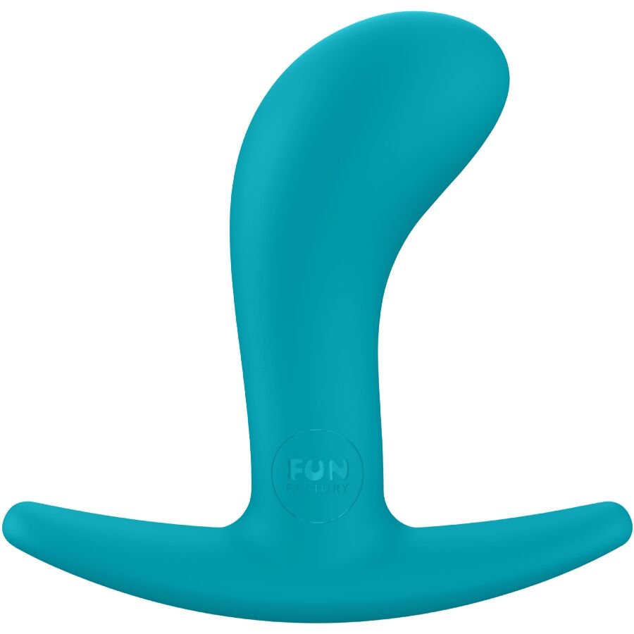 Plug anal courbé silicone — vue de profil