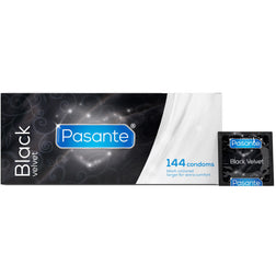 Préservatifs Noirs Pasante Black Velvet — emballage