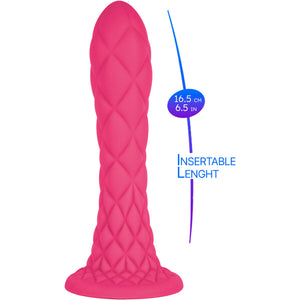 Gode fantaisie fuchsia relief écailles 18,5 cm — Dreamy