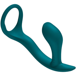Accessoire deux-en-un plug anal et cockring en silicone vert