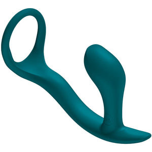 Plug anal silicone avec cockring intégré vert — emballage