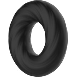 Cockring silicone ultra-souple texture spirale — gros plan