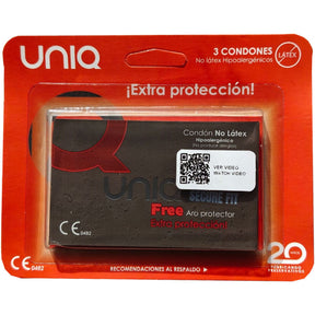 UNIQ PRESERVATIFS SANS LATEX SECURE FIT 3 UNITES