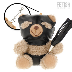 Porte-clés ours kink Luno marron, vue de face