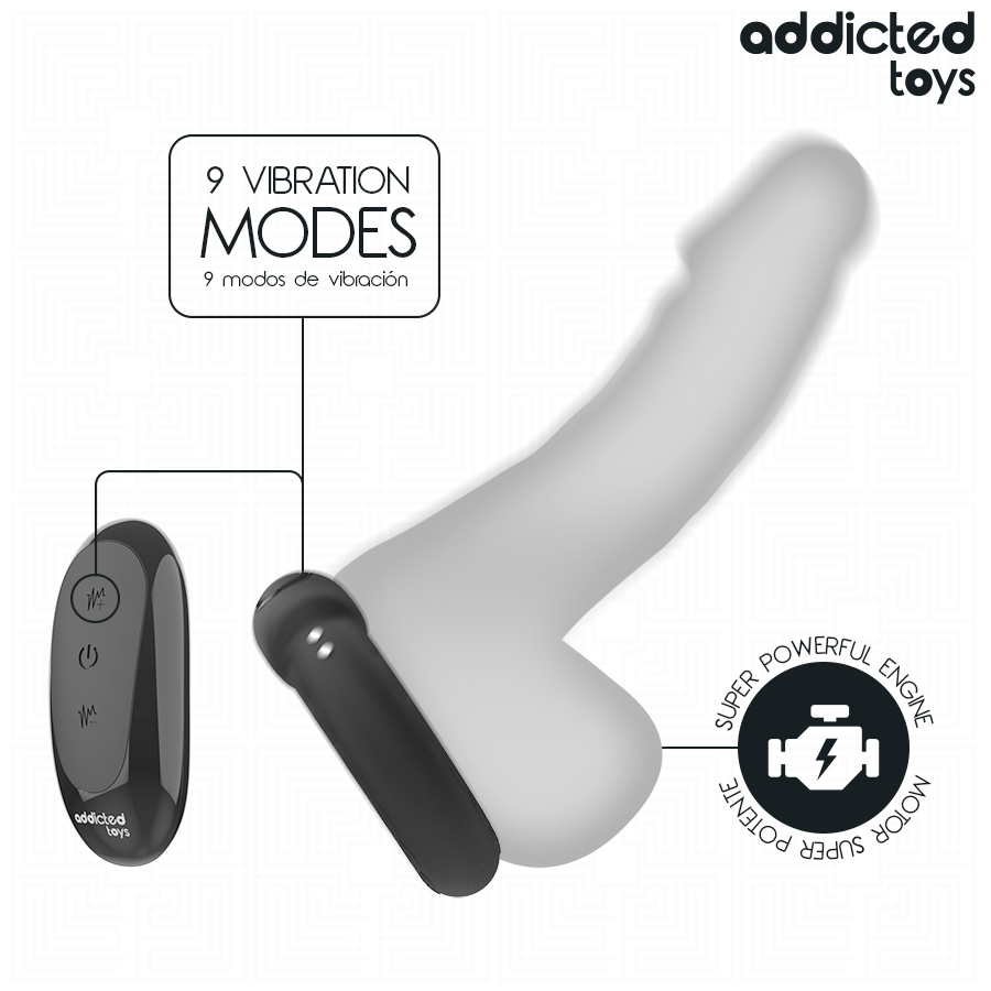 ADDICTED TOYS ANNEAU PENITENTIAIRE VIBRANT A EFFET CHAUFFANT AVEC TELECOMMANDE