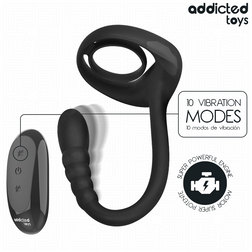 Cockring vibrant avec stimulateur prostate à boules — en situation