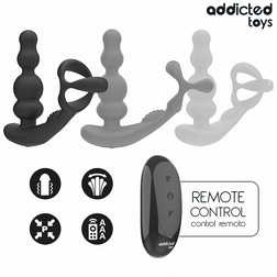 Plug anal Vibrant bulbeux cockring intégré - vue arrière produit