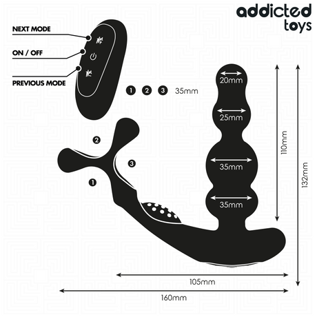 ADDICTED TOYS MASSEUR DE PROSTATE ROTATIF A TELECOMMANDE