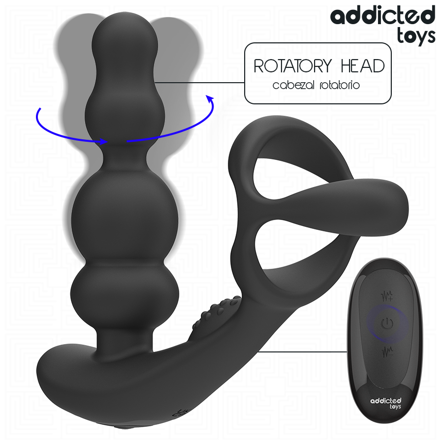 ADDICTED TOYS MASSEUR DE PROSTATE ROTATIF A TELECOMMANDE
