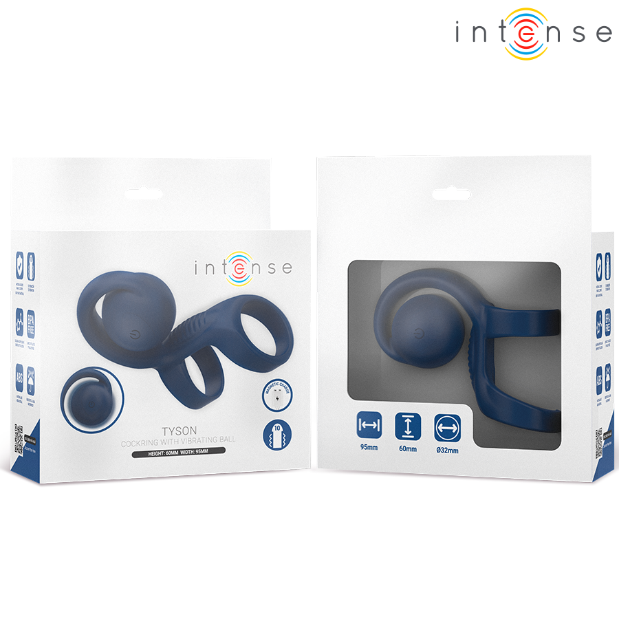 INTENSE TYSON COCK RING AVEC BOULE VIBRANTE O 32 CM