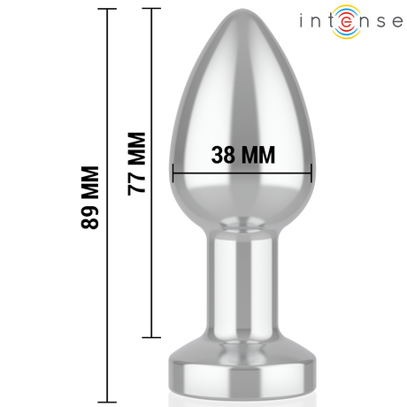INTENSE PLUG ANAL VIBRANT EN METAL AVEC LUMIERES LED ET TELECOMMANDE TAILLE M
