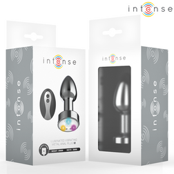 Plug anal vibrant métal LED multicolores télécommande