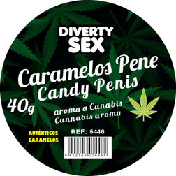 Bonbons en forme de pénis arôme cannabis 20 pièces