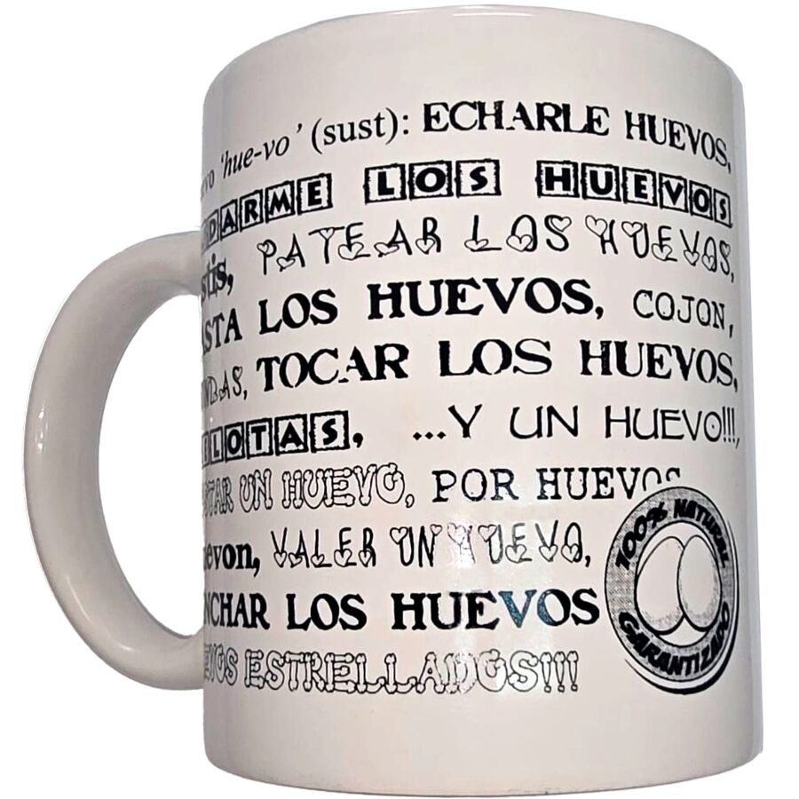 DIABLO PICANTE MUG BLANC AVEC BOULES SYNONYMES 370 ML