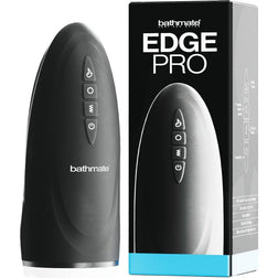 Masturbateur chauffant vibrant Edge Pro avec sa boîte de présentation noire