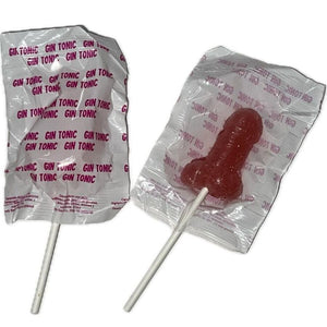 DIABLO GOLOSO 1 SUCETTE EN FORME DE PENIS GIN TONIC AROME FRAISE 10 ALCOOL