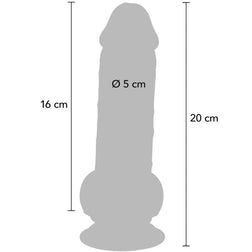 20 cm dual-density realistic dildo with testicles — packaging