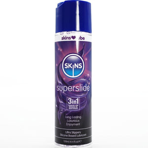 Lubrifiant silicone 3-en-1 lube massage soin 130 ml — Skins Superslide · Skins · Lubrifiants base silicone
