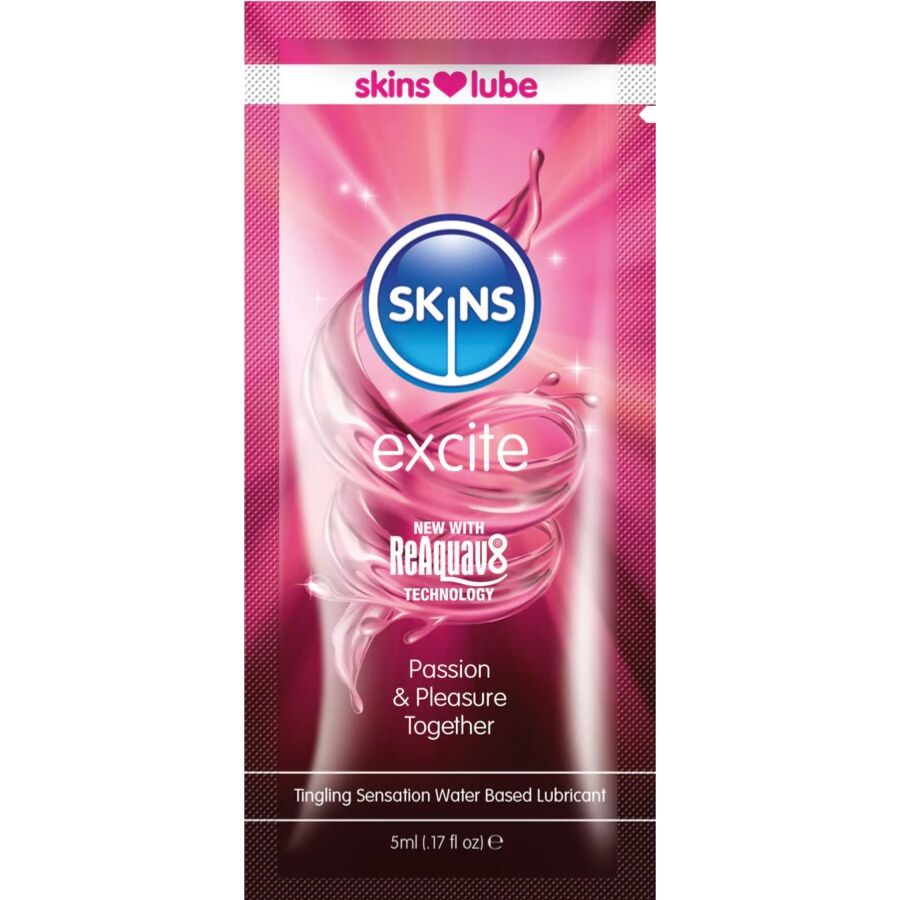 SKINS EXCITE LUBRIFIANT A BASE D EAU DOSE UNIQUE 5 ML