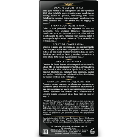 SHUNGA WAVES PLEASURE SPRAY ORAL SEDUCTIVE FRAISE 20 ML