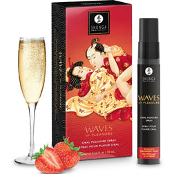 Spray sexe oral salivant fraise pétillante 20 ml plaisir adulte