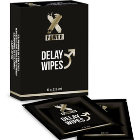 Lingettes retardantes menthe et millepertuis 6 sachets — Delay Wipes · Xpower · Stimulants