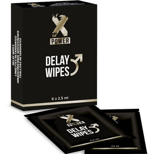 Lingettes retardantes menthe et millepertuis 6 sachets — Delay Wipes · Xpower · Stimulants