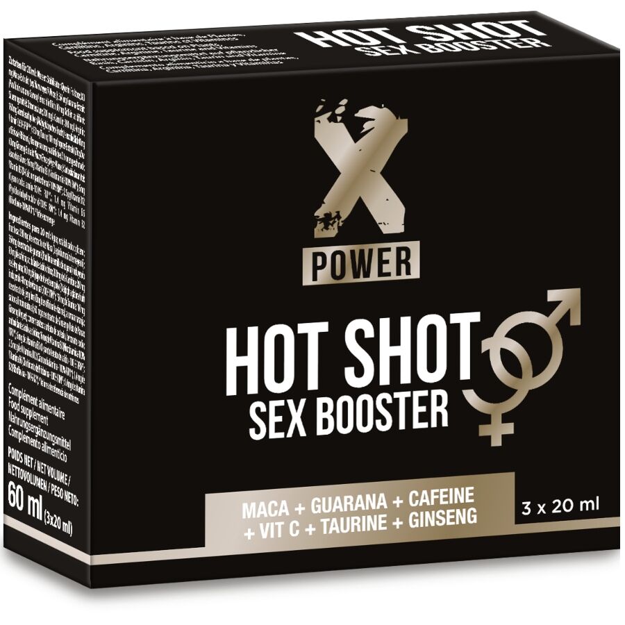 X POWER HOT SHOT SEX BOOSTER AUGMENTATION DE LA LIBIDO 3 X 20 ML
