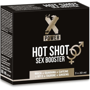 X POWER HOT SHOT SEX BOOSTER AUGMENTATION DE LA LIBIDO 3 X 20 ML