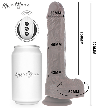 MR INTENSE MATT REALISTE MULTIFONCTION AVEC VIBRATION HAUT ET BAS ET TELECOMMANDE 22 CM O 4 CM