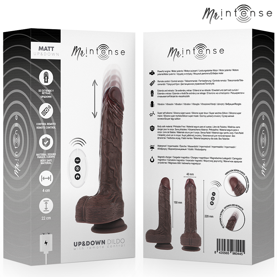 MR INTENSE MATT REALISTE MULTIFONCTION AVEC VIBRATION HAUT ET BAS ET TELECOMMANDE 22 CM O 4 CM