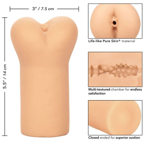 Masturbateur anus canal texturé à billes 14 cm — emballage
